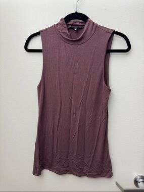Express Sleeveless Mock Neck Tank - Dusty Rose